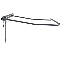 Cadre de store manuel avec LEDs Anthracite 3,5 x 2 m Aluminium 532792532792