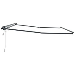 Cadre de store manuel avec LEDs Anthracite 4 x 2 m Aluminium 532795532795