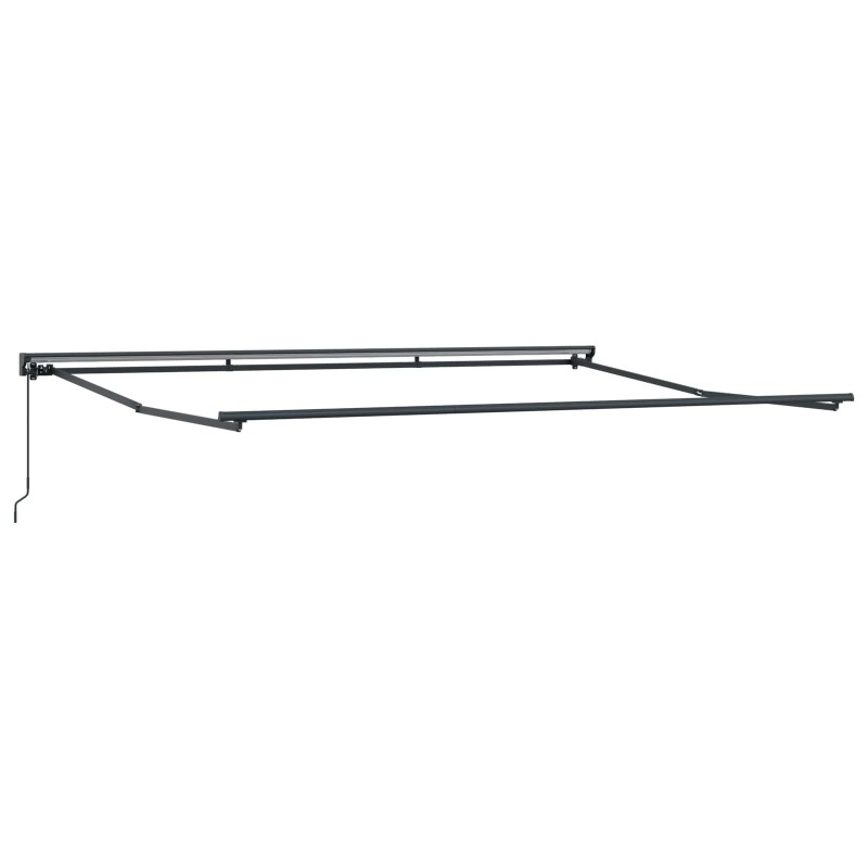 Cadre de auvent manuel Réglable Anthracite 4,5 × 3,5 m Acier 532796532796