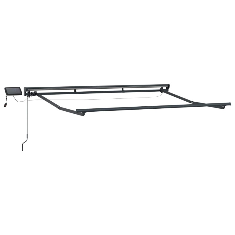 Cadre de store manuel avec LEDs Anthracite 3,5 x 2,5 m 532800532800