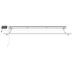 Cadre de store manuel avec LEDs Blanc 3 x 2 m Aluminium 532803532803