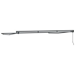 Cadre de auvent manuel Réglable Anthracite 5 × 3,5 m Acier 532805532805