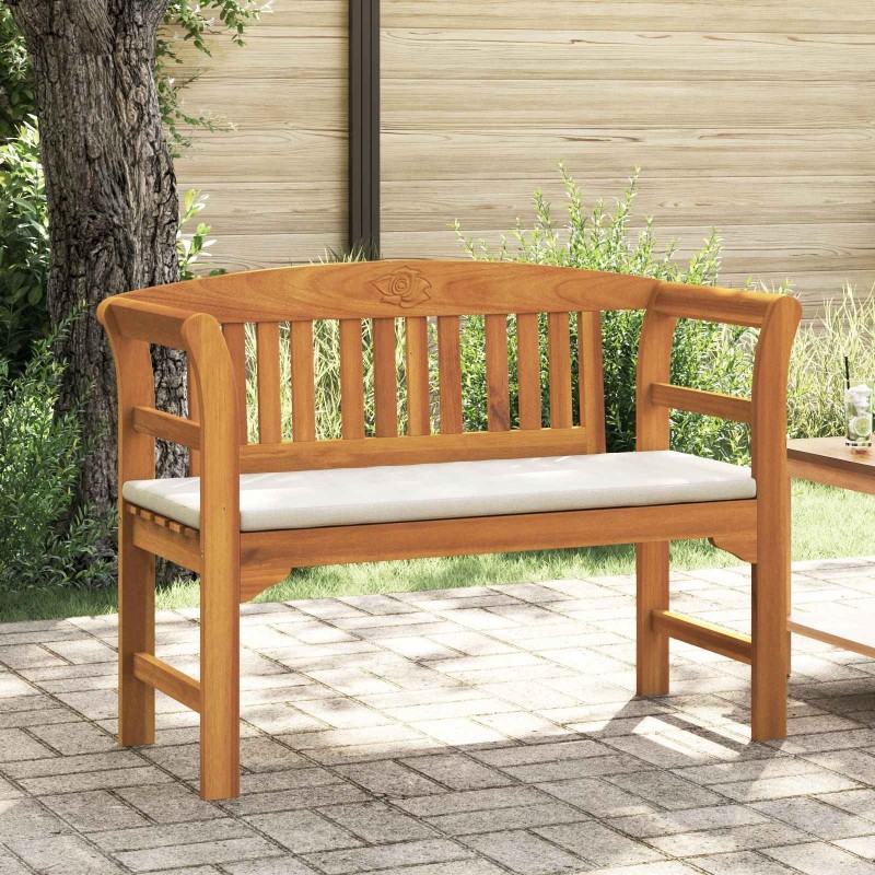 Banc à motif de roses Blanc crème 114 x 46 x 82,5 cm 532811532811