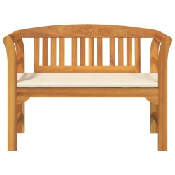 Banc à motif de roses Blanc crème 114 x 46 x 82,5 cm 532811532811