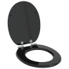 Siège de toilette à fermeture douce Noir 44 x 38 cm Panneau MDF 532813532813