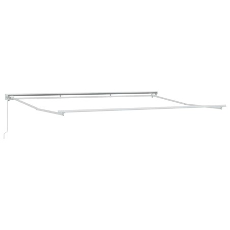 Cadre de auvent manuel Réglable Blanc 4,5 × 3,5 m Acier 532816532816