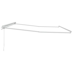 Cadre de auvent manuel Réglable Blanc 4,5 × 3,5 m Acier 532816532816