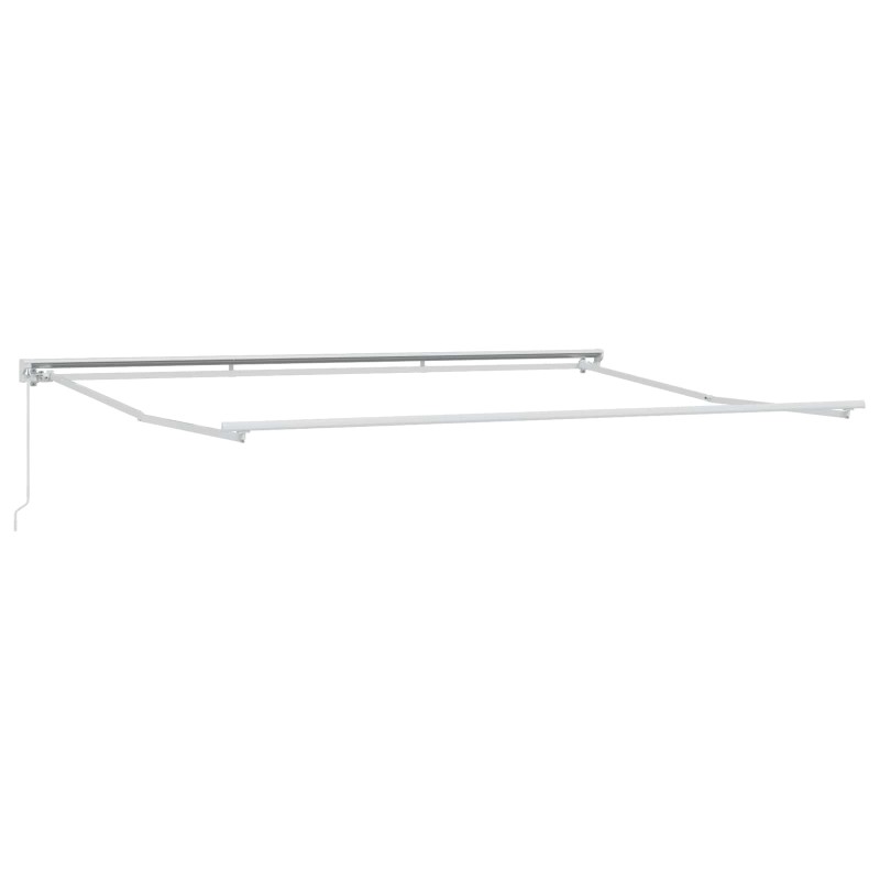Cadre de auvent manuel Réglable Blanc 4 × 3,5 m Acier 532818532818