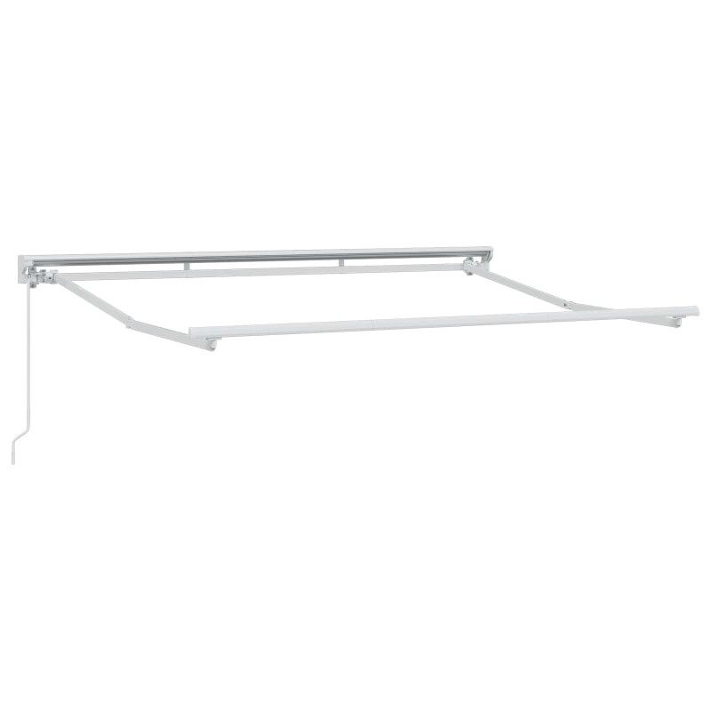 Cadre de auvent manuel Réglable Blanc 3,5 x 2,5 m Acier 532820532820