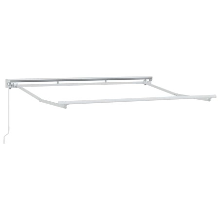 Cadre de auvent manuel Réglable Blanc 3,5 x 2,5 m Acier 532820532820