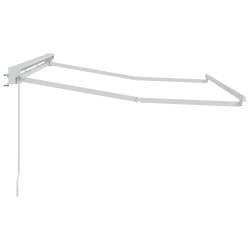 Cadre de auvent manuel Réglable Blanc 3,5 x 2,5 m Acier 532820532820