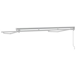 Cadre de auvent manuel Réglable Blanc 3,5 x 2,5 m Acier 532820532820