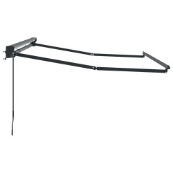 Cadre de auvent manuel Réglable Anthracite 2,5 x 2 m Acier 532824532824