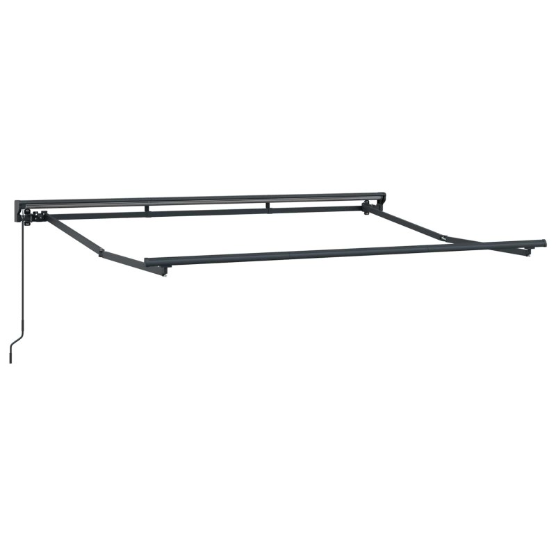 Cadre de auvent manuel Réglable Anthracite 3,5 x 2 m Acier 532827532827