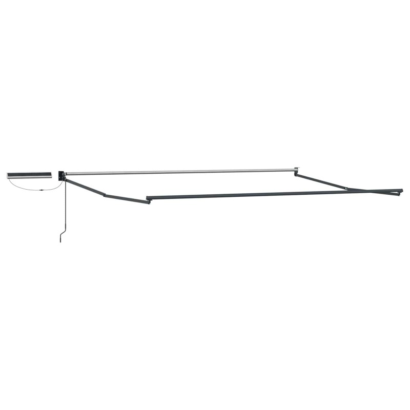 Cadre de store rétractable électrique Anthracite 4 × 3 m Acier 532831532831