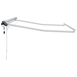 Cadre de store manuel avec LEDs Blanc 3,5 x 2 m Aluminium 532835532835