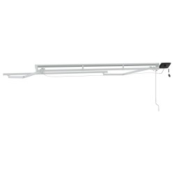 Cadre de store manuel avec LEDs Blanc 3,5 x 2 m Aluminium 532835532835