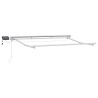 Cadre de store manuel avec LEDs Blanc 3 x 2,5 m Aluminium 532837532837