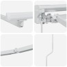 Cadre de store manuel avec LEDs Blanc 3 x 2,5 m Aluminium 532837532837