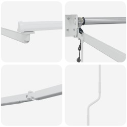 Cadre de store rétractable électrique Blanc 3 x 2 m Acier 532839532839