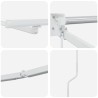 Cadre de store rétractable électrique Blanc 5 x 3 m Aluminium 532843532843