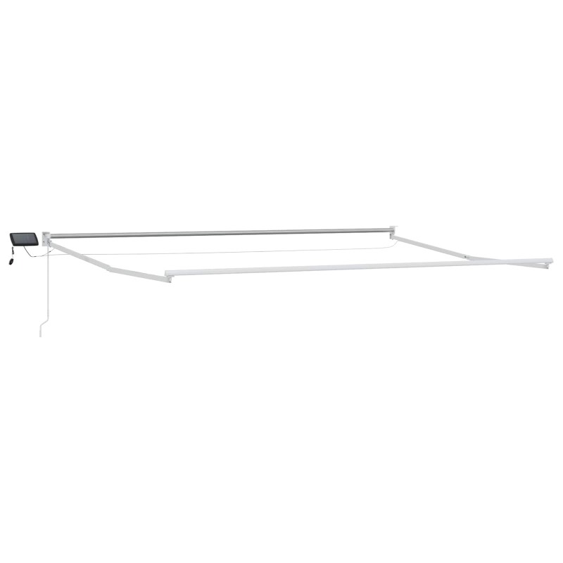 Cadre de store rétractable électrique Blanc 4 × 3 m Aluminium 532845532845