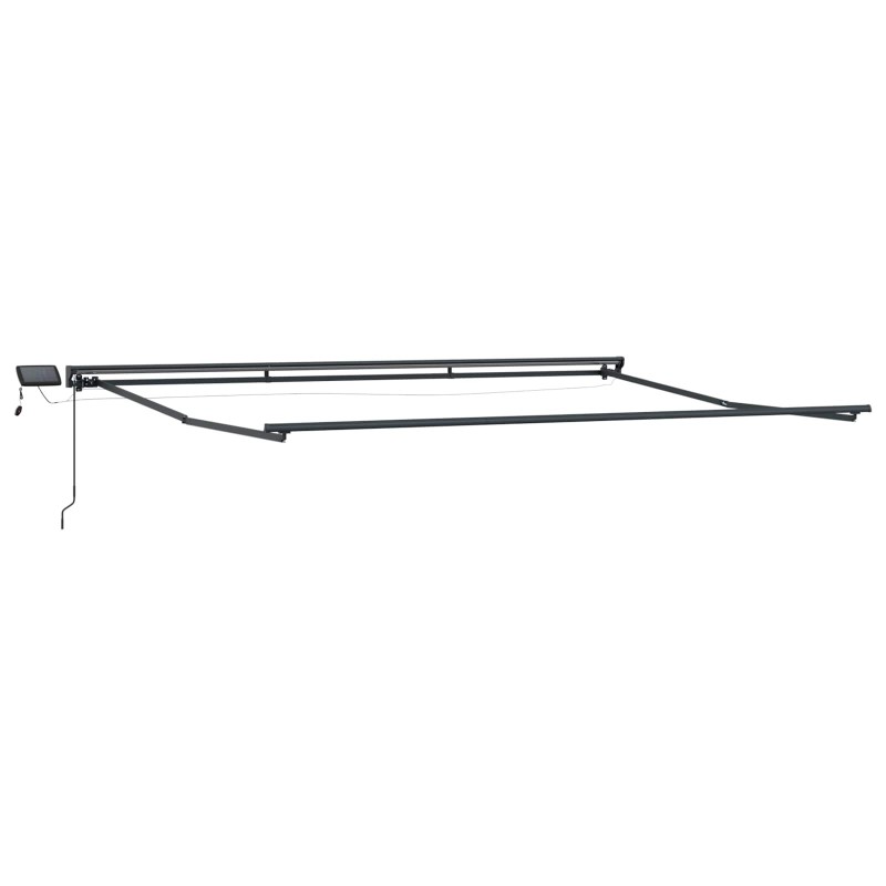 Cadre de store manuel avec LEDs Anthracite 4,5 × 3 m Aluminium 532848532848