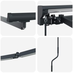 Cadre de store manuel avec LEDs Anthracite 4,5 × 3 m Aluminium 532848532848