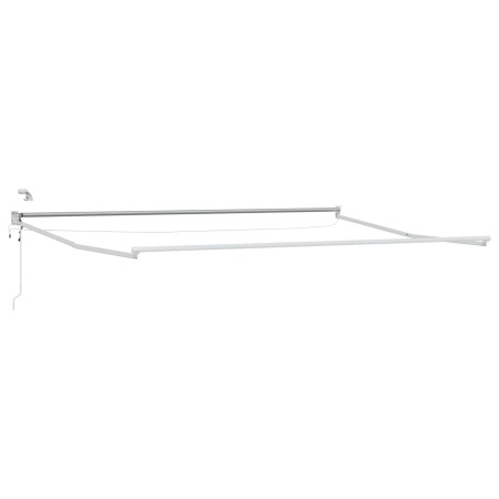 Cadre de store rétractable électrique Blanc 4,5 × 3 m Aluminium 532849532849