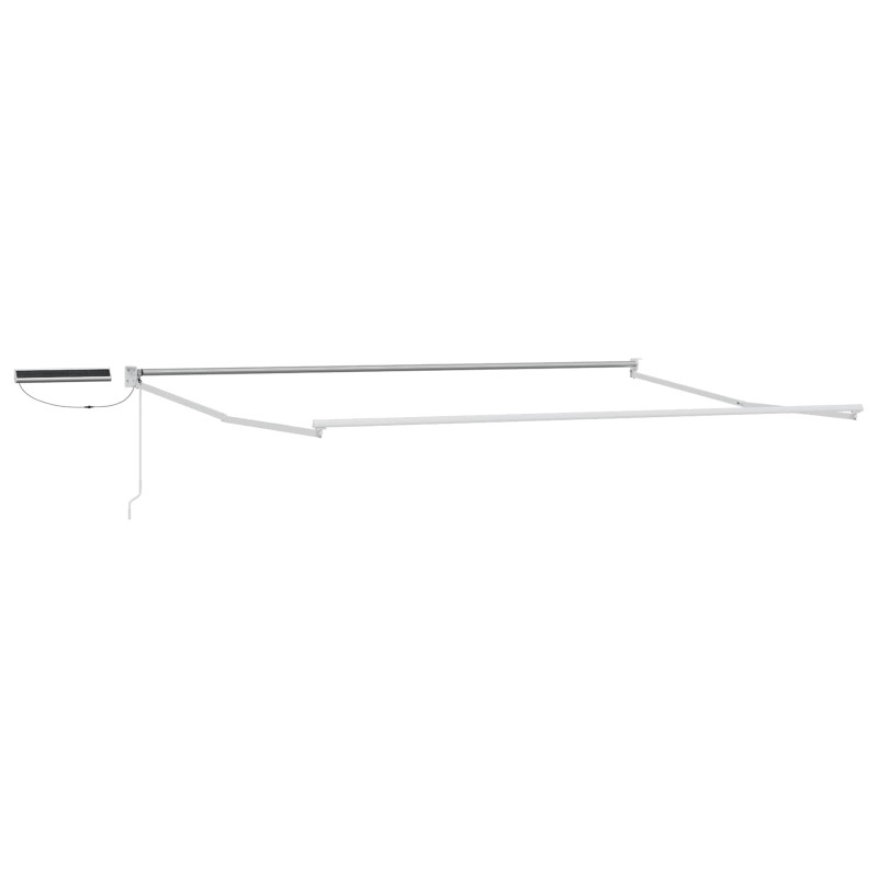 Cadre de store rétractable électrique Blanc 4 × 3 m Acier 532852532852