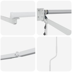 Cadre de store rétractable électrique Blanc 4 × 3 m Acier 532852532852