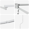Cadre de store rétractable électrique Blanc 4 × 3 m Acier 532852532852