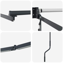 Cadre de store rétractable électrique Anthracite 3,5 x 2 m 532854532854