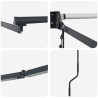 Cadre de store rétractable électrique Anthracite 3 x 2 m Acier 532855532855