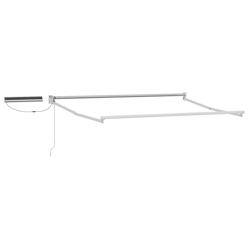 Cadre de store rétractable électrique Blanc 3,5 x 2,5 m Acier 532857532857