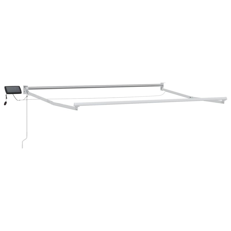 Cadre de store rétractable électrique Blanc 3 x 2,5 m Aluminium 532858532858