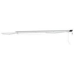 Cadre de store manuel avec LEDs Blanc 4 × 3 m Aluminium 532867532867