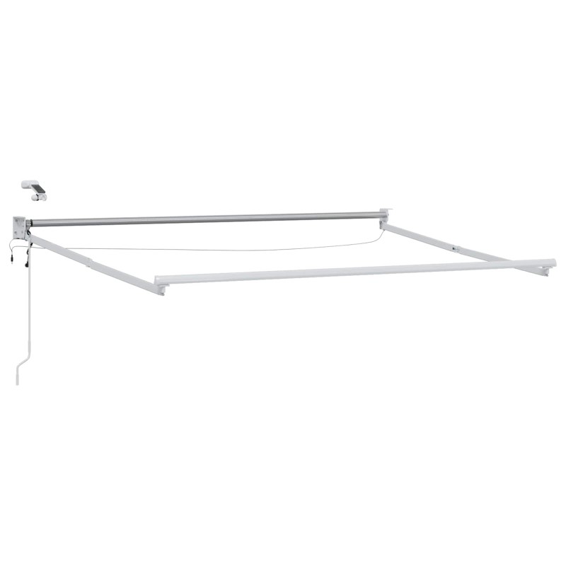 Cadre de store rétractable électrique Blanc 3 x 2 m Aluminium 532881532881