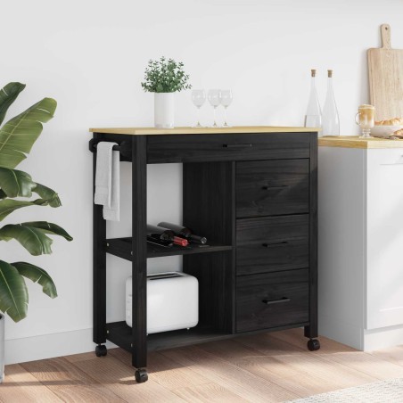 Chariot de cuisine MONZA Noir 84 x 40 x 88,5 cm 532883532883