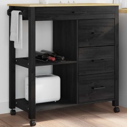 Chariot de cuisine MONZA Noir 84 x 40 x 88,5 cm 532883532883