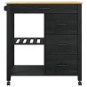 Chariot de cuisine MONZA Noir 84 x 40 x 88,5 cm 532883532883