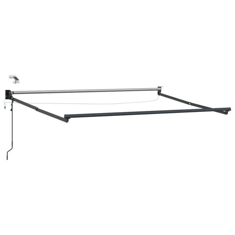 Cadre de store rétractable électrique Anthracite 2,5 x 2 m 532884532884