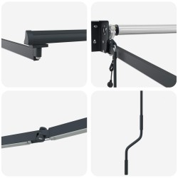 Cadre de store rétractable électrique Anthracite 2,5 x 2 m 532884532884