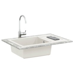 Évier Blanc 780 x 500 mm 80% Quartz et 20% Résine 532886532886