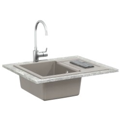 Évier Gris 620 x 500 mm 80% Quartz et 20% Résine 532892532892