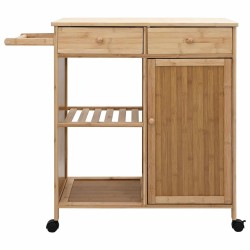 Chariot de Cuisine avec Roues Naturel 90,5 x 36 x 86,5 cm 532895532895