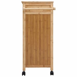 Chariot de Cuisine avec Roues Naturel 90,5 x 36 x 86,5 cm 532895532895