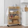 Chariot de Cuisine avec Roues Naturel 60 x 18 x 97 cm Bambou 532900532900