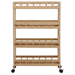 Chariot de Cuisine avec Roues Naturel 60 x 18 x 97 cm Bambou 532900532900