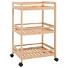 Chariot de Cuisine avec Roues Naturel 46 x 38 x 76 cm Bambou 532901532901
